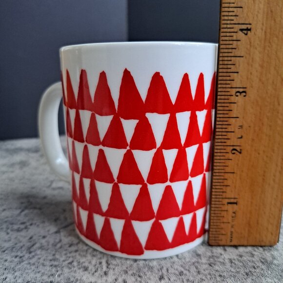 Starbucks Red Triangle Trees Mug - 2016 Starbucks Holiday Coffee Cup 12 fl oz - Picture 4 of 7